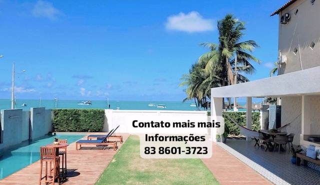 Beachfront House with Balcony and Sea View, João Pessoa