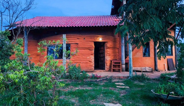 Bioconstruction House and the most beautiful Sunset in Chapada