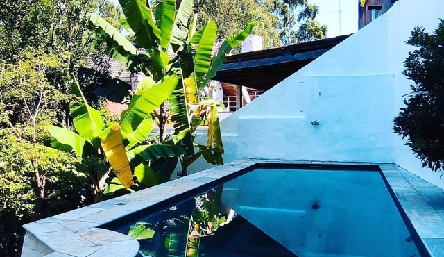 Casa aconchegante para familias, com piscina, churrasqueira, muito verde e sol