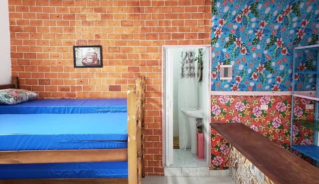 Bunk bed in mixed dormitory