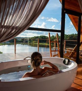 Cabana Água - Hidro, Café da Manhã, Vista para o lago