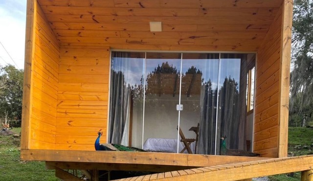 Cabin surrounded by nature and waterfalls a few km from Canela