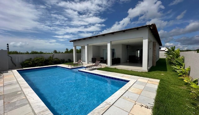 Casa Beira Mar com Piscina, Churrasqueira - Praia de Touros - RN - Petfriendly