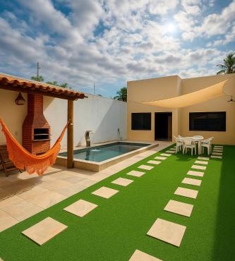 Casa Climatizada com Piscina e Área de Churrasco 400B