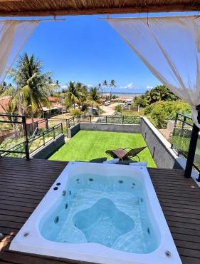 Casa com Jacuzzi e vista para o Mar em Milagres