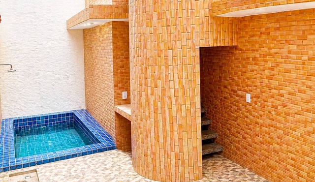 Casa com piscina e churrasqueira a 100m da praia perfeita para famílias