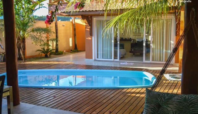 Casa de beira mar com piscina