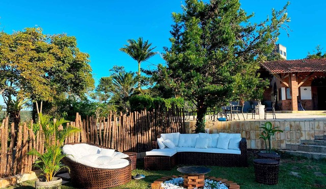 Casa de campo c vista para montanhas em Chã Grande