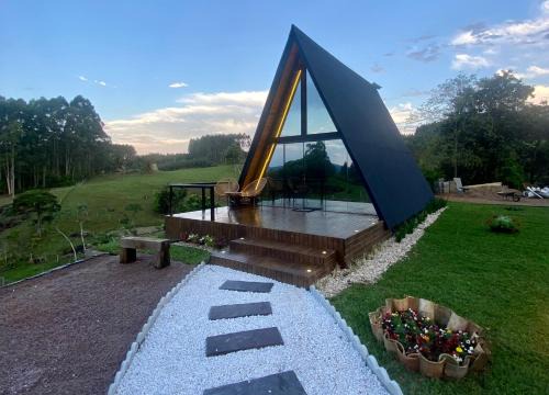 Chalé com Banheira, Piscina e Vista Panorâmica nas Montanhas