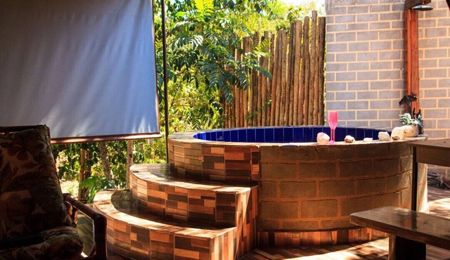 Chalé com churrasqueira e jacuzzi aquecida