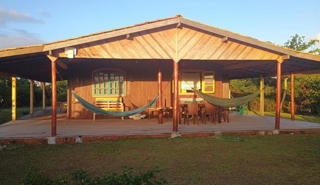 Chalé pé na areia