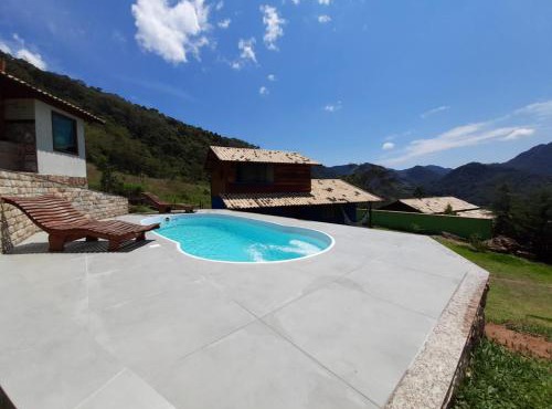 Chale com agua de nascente e com vista panoramica