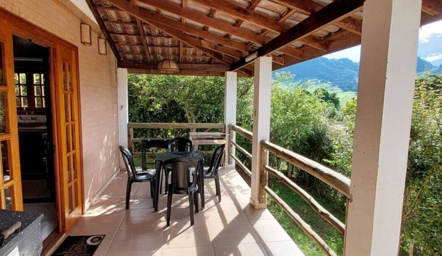 Chalet-style house at the foot of the Mantiqueira mountains, southern Minas Gerais, Brazil.