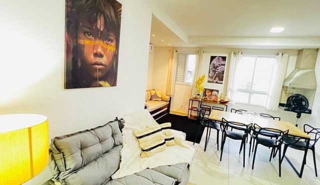 Charming apartment with heated pool, sauna and gym in Ubatuba.