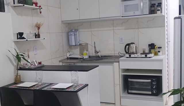 Comfortable, fully equipped studio apartment.