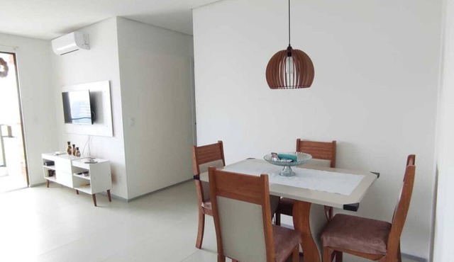 Complete apartment with balcony and sea view in Maceió