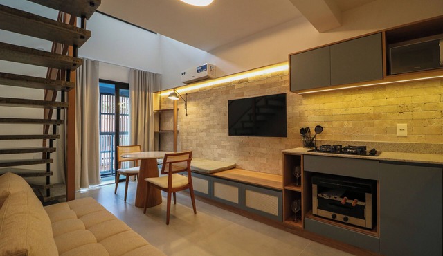 Complete Loft - New Campeche. Swimming pool, gym, laundry facilities, and close to the beach.