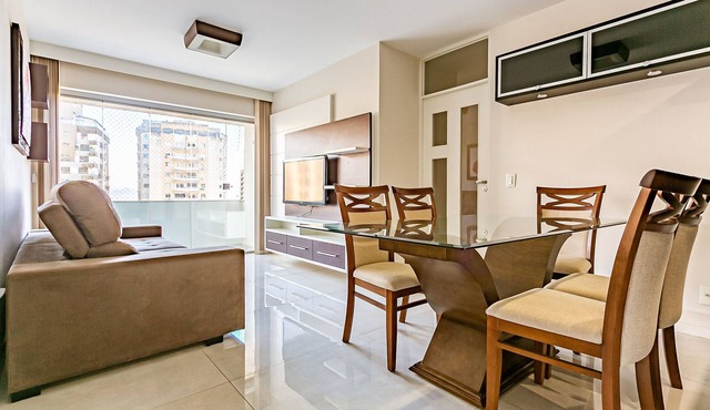 Dining | Partial Sea View | Walkable #CA28 in Florianópolis