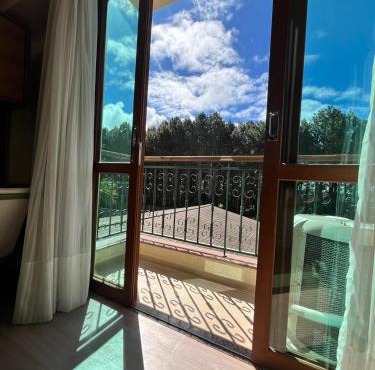 Flat com Cozinha Vista Azul Apart Hotel
