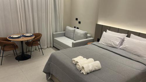Flat com vista ao mar com academia, piscina e sauna