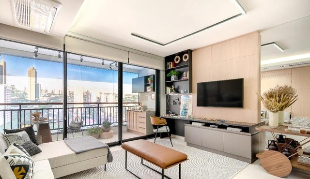 Flat de Luxo Decorado, com Lava Louças