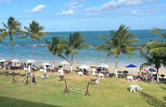 Flat no Apart Hotel Marinas beira mar