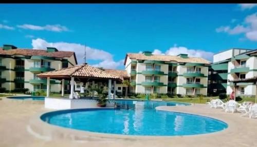 Flat no Village das Águas Resort ao lado do Parque Aquático Aldeia das Águas