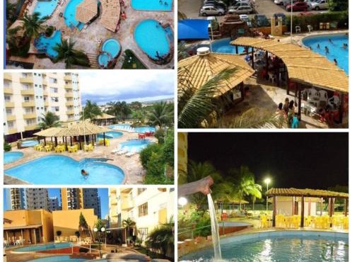 FLAT para Temporada perto SINGAPURA SHOPPING com 7 PISCINAS, Bar Molhado, Restaurante - A 3 min CENTRO DE CALDAS NOVAS!