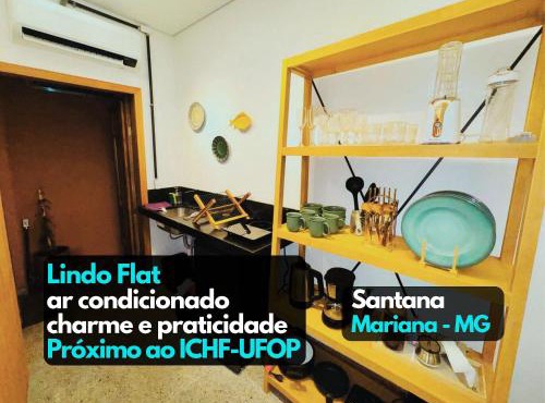 Flat4 aconchegante ar condicionado próx UFOP Mariana MG