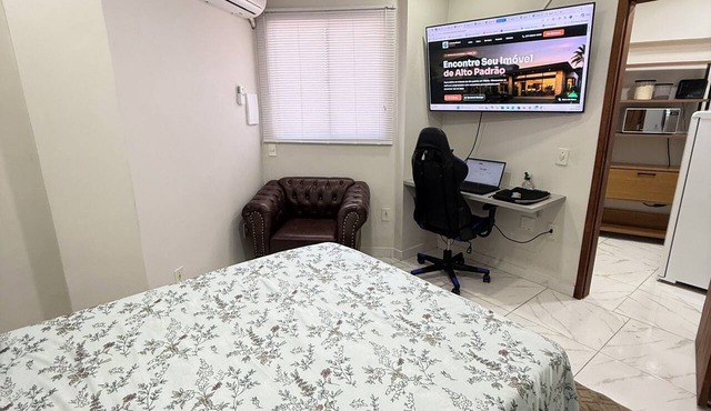 Full suite with air conditioning, Wi-Fi, and Netflix.