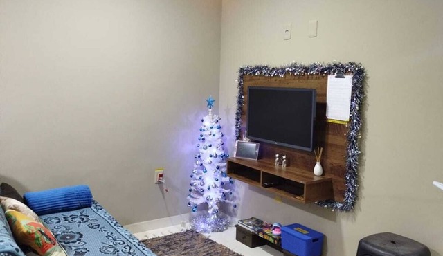 Ground floor one-bedroom apartment in a condominium with swimming pools and 100 meters from the sea in Florianópolis, SC.