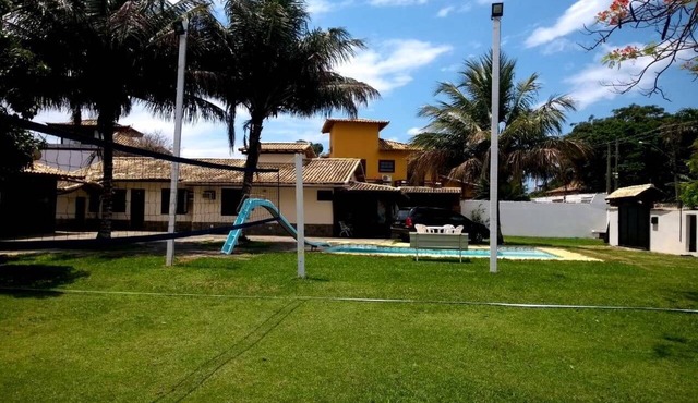 House with a big area where you can play footbal, swim, make barbecue