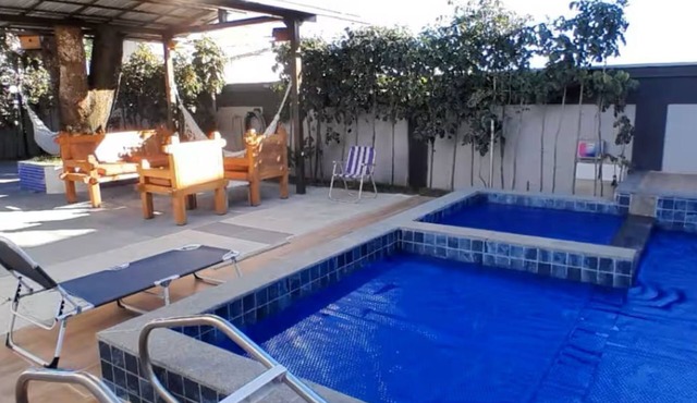 House with pool, great for families.