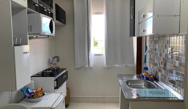 Kitnet 206 centro, com linda vista janela, tv smart