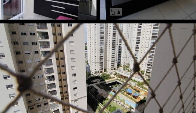Large apartment with barbecue on the balcony