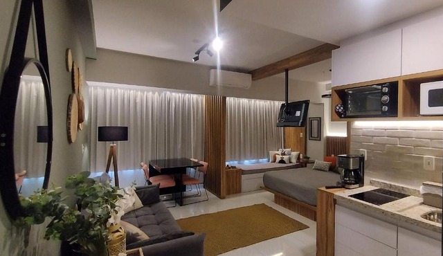 Lindo studio na área central de Poços
