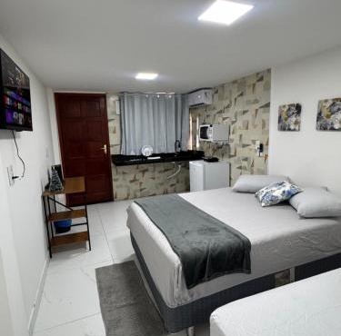 Loft 107 com Ar no bairro Muquiçaba, bem localizado para negócios e fácil acesso para todas as praias e montanhas da cidade - SEM vaga de garagem