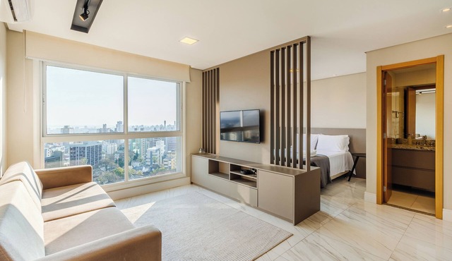 Loft de luxo com Garagem no Petrópolis AHO1402