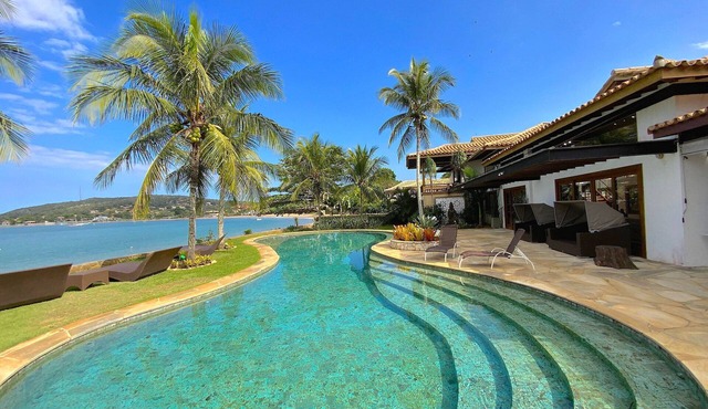 LuxoBrasil #BZ35 Villa Ocean Bliss 09 Bedrooms Beach Front Buzios Seasonal Rent