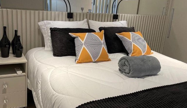 Morada Deluxe Vila Olímpia - Flat em hotel moderno em bairro nobre