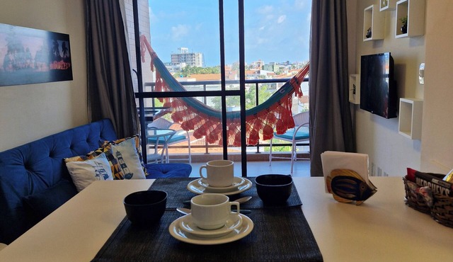 New flat with sea view, hammock on the balcony and all complete