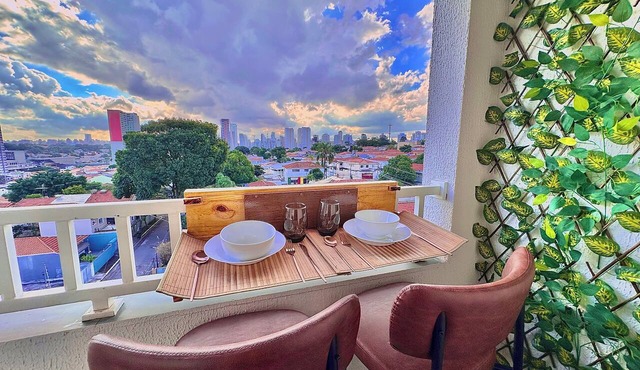 Perfect studio apartment near Congonhas Airport and Expo SP/complete with air conditioning.