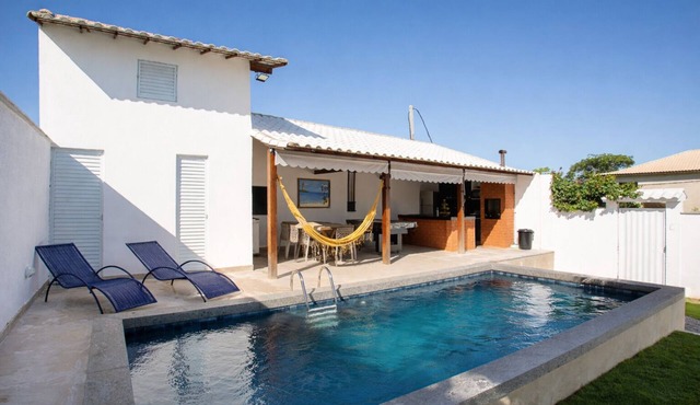 QUINTAL DE BÚZIOS Casa com piscina, churrasqueira, 3 suítes completas com ar