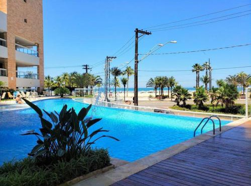 Resort-Beira-mar com piscina, ar-condicionado e 2 suítes