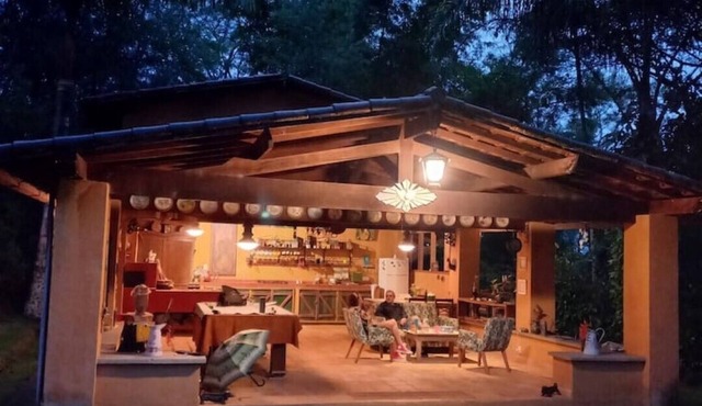 Rustic and elegant guest house with swimming pool.