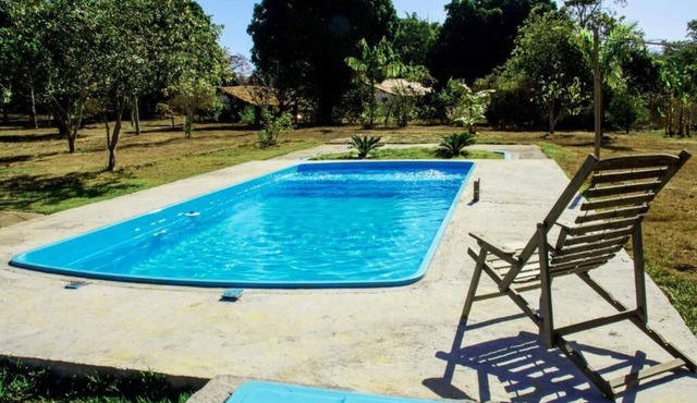 Rustic Farm with Pool Near Curvelo