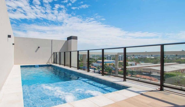 Spacious 2BR | Rooftop Pool, Balcony & 200 Mb WiFi in Luque