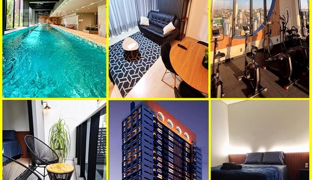 Studio 703 Premium no Centro de Chapecó com Sacada, Piscina, Academia e Vaga Garagem - Prédio Alto Padrão