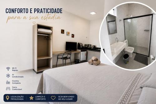 Studio aconchegante e bem equipado