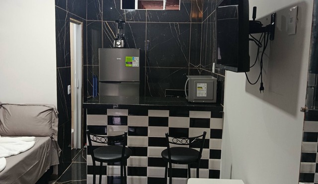Studio apartment with bedroom, kitchen, and bathroom, comfortable and cozy, independent.